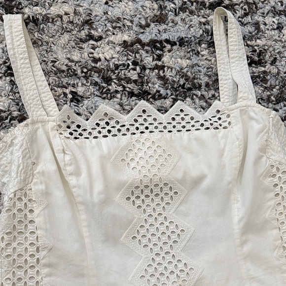 Free people White Eyelet Sundress M - Picture 8 of 9